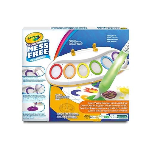 CRAYOLA Color Wonder Magic Light Brush, Pinceau Magique pour peindre sans taches, idée cadeau pour les enfants à partir de 3 ans, version internationale, 75-7131 thumbnail 4