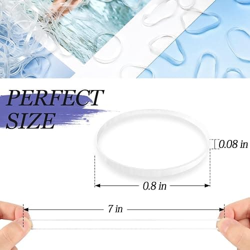 KANPRINCESS 1000PCS Hair Rubber Bands(clear) thumbnail 2