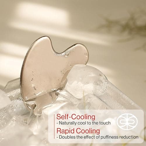 Rena Chris Gua Sha Facial Tools, Stainless Steel Gua Sha, Metal Gua Sha for Jawline Sculpting and Puffiness Reducing, Gua Sha Stainless Steel Tool, Skin Care Gift (Silver) - Silver thumbnail 5