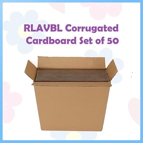 RLAVBL 50 Pack 12x12 Corrugated Cardboard Sheets, Flat Cardboard Inserts for Shipping, Mailing, Packing, DIY Crafts thumbnail 7