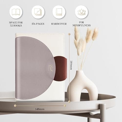 BIROYAL Reading Journal - 52 Reviews, Review and Track Your Reading, 175 Pages Book Reading Tracker Journal for Book Lovers & Readers, A5 Hardcover Reading log thumbnail 2