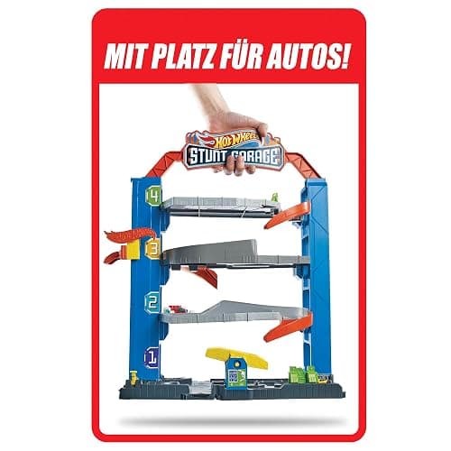 Hot Wheels GNL70 - Hot Wheels City Stunt Garage-Spielset, Geschenk für Kinder von 3 bis 8 Jahren, mit Aufzug zu den oberen Ebenen, lässt Sich mit Anderen Sets verbinden thumbnail 3