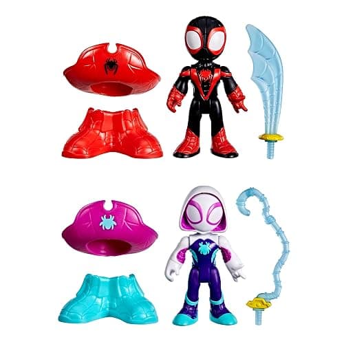 SPIDEY AND HIS AMAZING FRIENDS Marvel Water-Webs Pirate Miles “Spin” Morales & Pirate Ghost-Spider Action Figures - Image 1