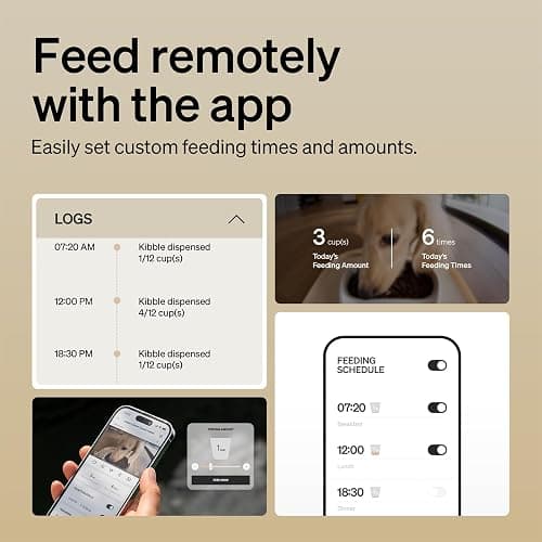 PETLIBRO Automatic Cat Feeder with Camera, 1080P HD & Night Vision, 5GHz/2.4GHz WiFi & Cam Smart Pet Feeder with App Control, 2-Way Audio, Motion Alerts for Cats & Dogs, Stainless Steel Single Tray thumbnail 4