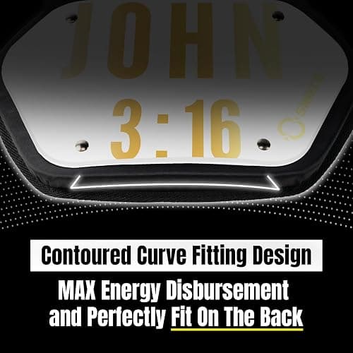 O Shield Golden Cross Chrome Football Back Plate, Lower Back Pads for Football Players, Rear Protector, Cross Series thumbnail 4