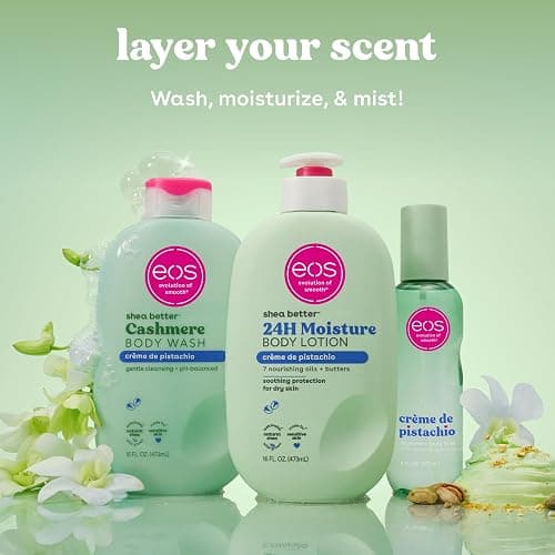 eos Cashmere Body Wash – Crème de Pistachio, Moisturizing Body Wash, Creamy Gel Formula, with Shea Butter, Glycerin, Vitamin E, pH Balanced, Sensitive Skin, Vegan, 16 fl oz thumbnail 7