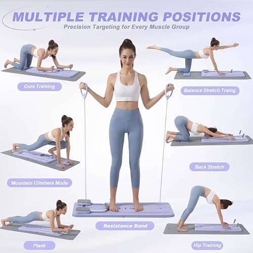 2025 Pilates Reformer Machine - Foldable Multifunctional Abdominal Board for Home Gym, Auto-Rebound Pilates Board for Core, Abdominal Strength & Full Body Workout thumbnail 3