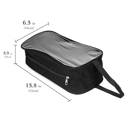 Linkidea 2 Pack Soccer Shoe Carrying Bag, Soccer Cleats Storage Bag, Fit Up to US Men Size 13 Soccer Shoes, Compact Soccer Boots Duffle Bag with Water Resistant Design (Black) thumbnail 2