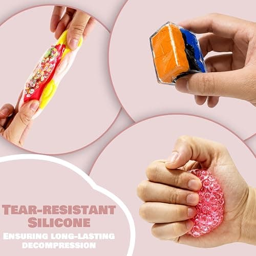 DIY Squishy Making Kit -14 TPR Skin,Stress Ball Making kit with Storage Box | Skins include (Stress Ball,Milk bottle,Ice Cube,Cat Paw),Make Your own Squishy,Crunchy Stress Ball For stuff for girls 10-12 thumbnail 9