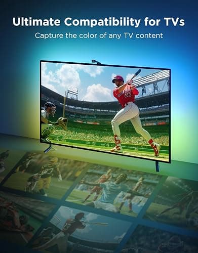 Govee TV Backlight 3 Lite with Fish-Eye Correction Function Sync to 55-65 Inch TVs, 11.8ft RGBICW Wi-Fi LED Strip Lights with Camera, 4 Colors in 1 Lamp Bead, Voice and APP Control, Adapter thumbnail 3