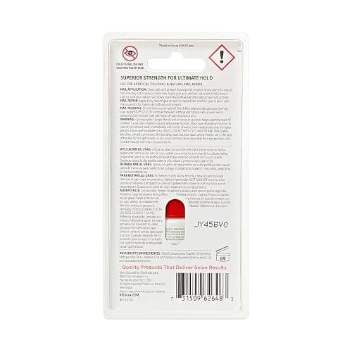 Kiss PowerFlex Maximum Speed Nail Glue - Fast Drying Adhesive for Glue-On Nails & Repairs with Nozzle Tip Applicator, Ideal for Tips & Wraps, Net Wt. 0.10 oz (3g) thumbnail 6