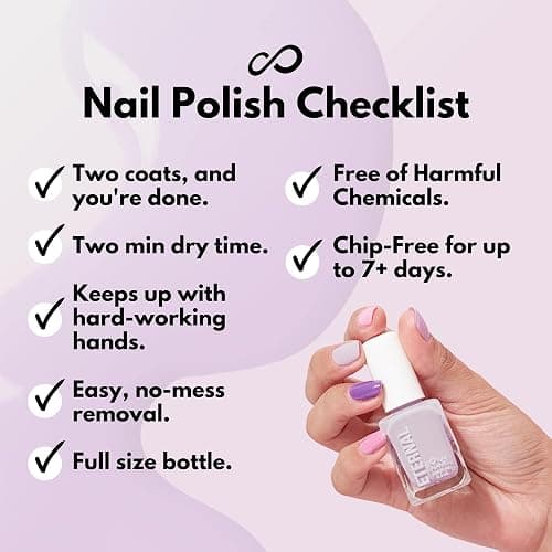 Eternal Pastel Nail Polish Sets for Women (LILAC PINK) - Pastel Nail Polish Set for Girls | Quick Dry & Long Lasting Nail Polish Kit for Home DIY Manicure & Pedicure | Made in USA, 13.5mL (Set of 5) thumbnail 5
