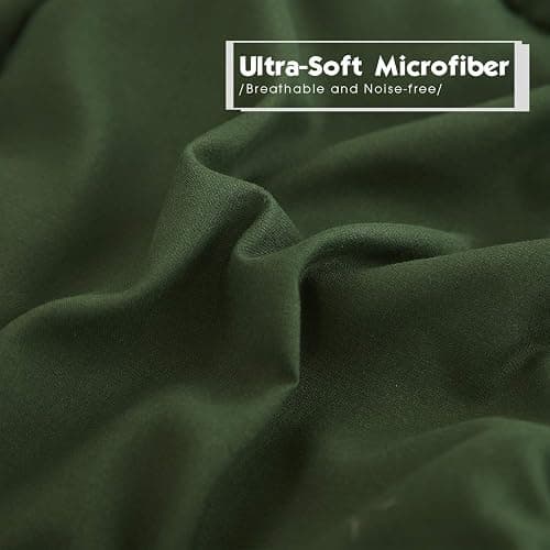 HIG 3pc Green Comforter Set Full SizeDuvet Insert, Reversible, All Season, Box Stitched, with Corner Tabs, Soft, Fluffy thumbnail 5