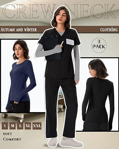 Neer 3 Pack Womens Underscrub Shirts thumbnail 6