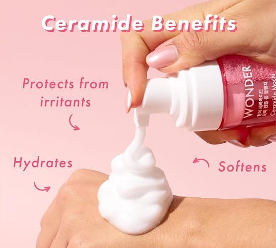 TONYMOLY Wonder Ceramide Mochi Micellar Foam Cleanser – Gentle Korean Face Wash with Ceramides, Cica & Aloe – Hydrating Daily Cleanser for All Skin Types thumbnail 5