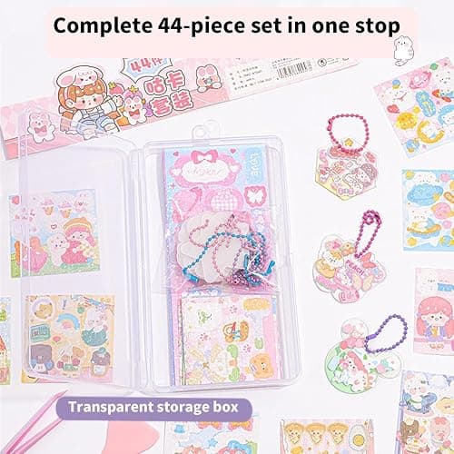 CGLRybO Goo Card Stickers DIY Kits Card, Keychain Guka Card Toy Hand Account Deco, Handmade Sticker Set (44) thumbnail 2