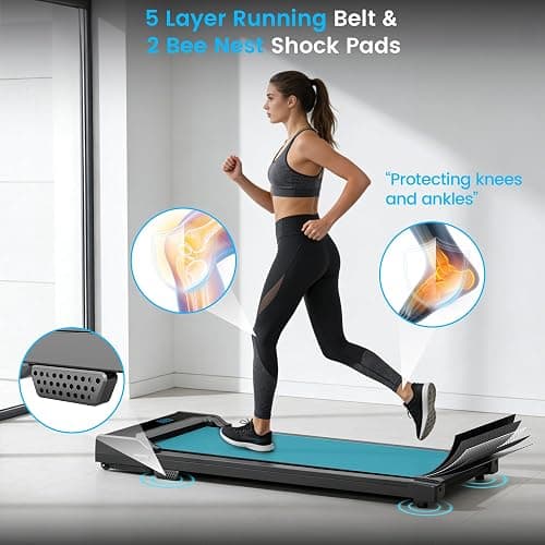 Walking Pad Treadmill for Home - Under Desk Walking and Running with Remote Control Portable Electric Machine Adjustable Slim Compact with 0.6-4.0MPH Modes Max up 265 Lbs for Home Office thumbnail 3