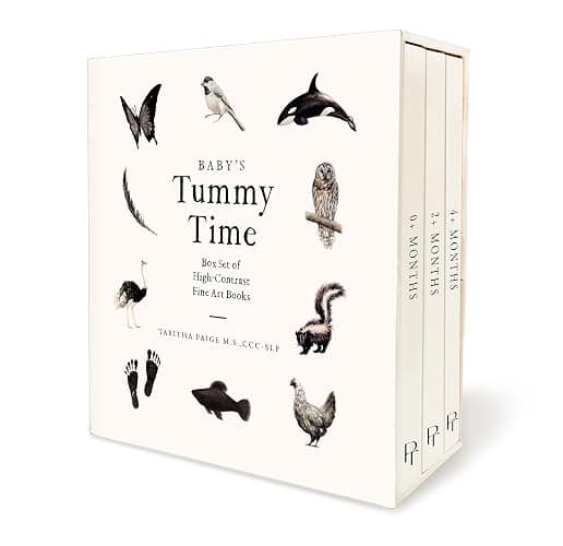 Baby's Tummy Time Book Box Set: A 3-Book Box Set of High-Contrast Art for Visual Stimulation at Tummy Time (Tabitha Paige Children's Book Series) - Image 1