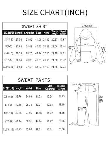 AUTOMET Womens 2 Piece Outfits Lounge Hoodie Sweatsuit Sets Oversized Sweatshirt Baggy Fall Fashion Sweatpants with Pockets thumbnail 7