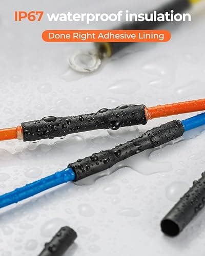 Eventronic 400 Pcs Heat Shrink Tubing Kit-3:1 Ratio Adhesive Lined,Marine Grade Shrink Wrap - Industrial Heat-Shrink Tubing - Black thumbnail 5