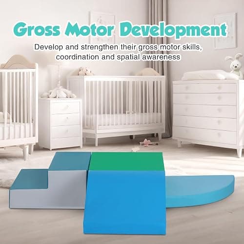 TODIBY 4-Pieces Climbing Toys for Toddlers: PU Leather - Soft Play Climbing for Toddlers - Foam Climbing Blocks for Crawling and Sliding Indoor Playground for Kids thumbnail 8
