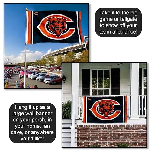 Chicago Bears Logos Flag and Banner thumbnail 4