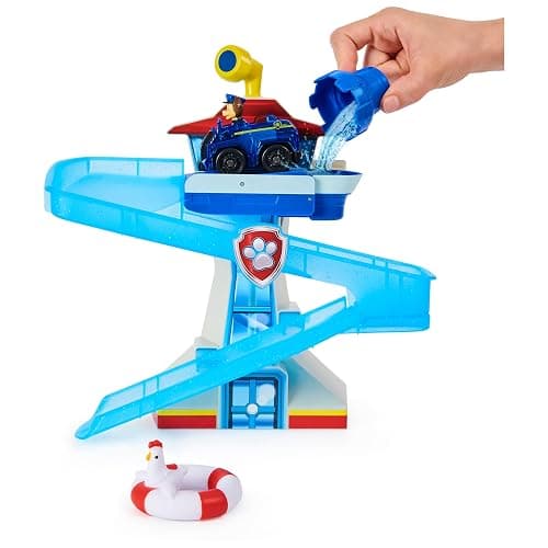 Paw Patrol, Adventure Bay Bath Playset with Light-up Chase Vehicle, Bath Toy for Kids Aged 3 and up thumbnail 3
