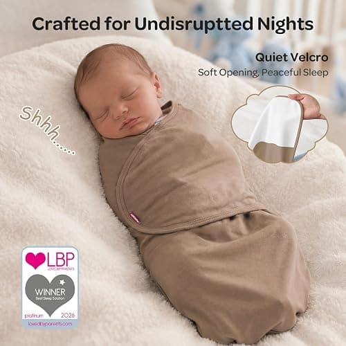 Momcozy Swaddles for Newborns, Quiet Fastener Swaddle Suitable for Infant 0-3 Months, New-Parent-Friendly Sleep Sack, Reduce Startle Reflex, Newborn Boys Girls Registry Essentials, 2-Pack, Harmony thumbnail 3