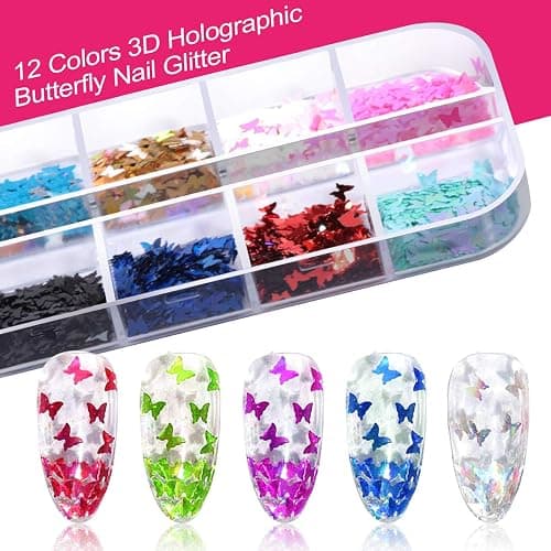Teenitor Nail Art Kit Nail Art Tools, Nail Design Kit with Nail Art Brushes, Nail Tape Nail Gems Rhinestones, Nail Dotting Tools Nail Foil, Butterfly Nail Design Tools for Nail Art Supplies thumbnail 4