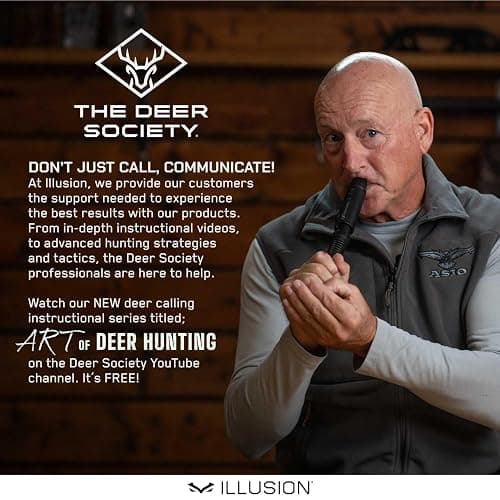 Extinguisher Deer Call by Illusion | Grunt Tube | Buck, Doe, Fawn | Adjustable 10-in-1 Call | Color (CAMO/Black) | Freeze Resistant thumbnail 5