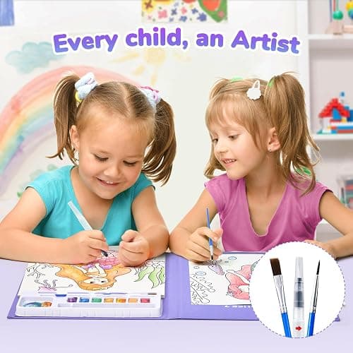JoyCat Paint with Water Coloring Books for Toddlers, Watercolor Painting Sets for Kids Ages 3-5 4-8, Arts and Crafts Drawing Activities Toy Birthday Gifts for Boys Girls (Underwater World) thumbnail 5