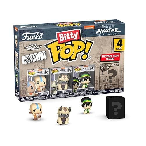Funko Bitty Pop! Avatar: The Last Airbender - Aang, Appa, Toph, & A Surprise Mystery Mini Figure - 0.9 Inch (2.2 Cm) Collectable - Stackable Display Shelf Included - Gift Idea Cake Topper - Image 1
