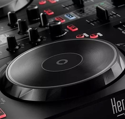 Hercules DJControl Inpulse 300 MK2 2-Channel DJ Controller Bundle with Case, TRS-to-RCA Breakout Cable, and Austin Bazaar Polishing Cloth thumbnail 5