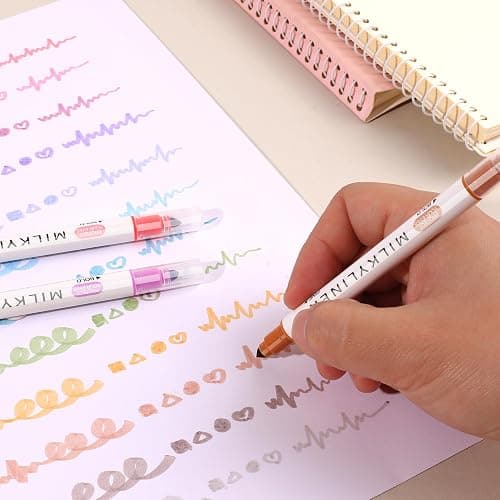 HANKU Pastel Highlighters Set, 24 Unique Retro Colors, Highlighters Assorted Colors, Quick Dry Dual tip and Fine Tip No Bleed Highlighter Markers for Bible Journals Planners Books Notes thumbnail 2