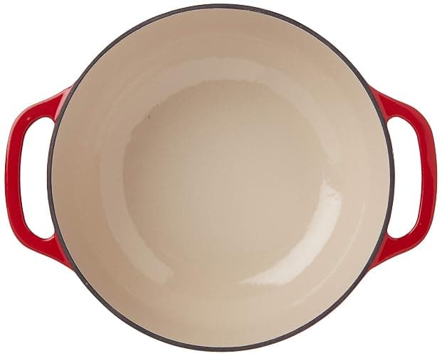 Lodge 6 Quart Enameled Cast Iron Dutch Oven with Lid – Dual Handles – Oven Safe up to 500° F or on Stovetop - Use to Marinate, Cook, Bake, Refrigerate and Serve – Island Spice Red thumbnail 8