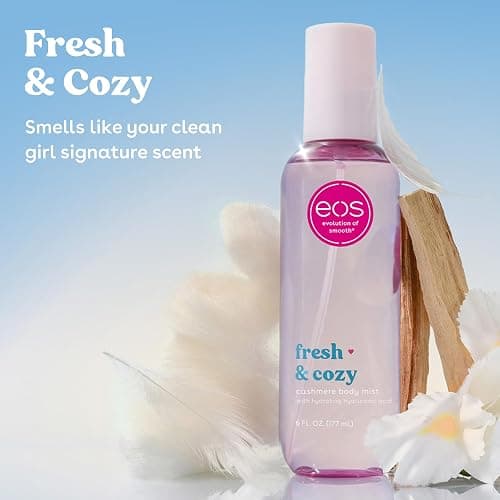 eos Cashmere Body Mist, Fresh & Cozy, Body Spray for Women, Hair Mist, Moisturizing, Hyaluronic Acid, Glycerin, Vegan, Cruelty-free, 6 fl oz thumbnail 2