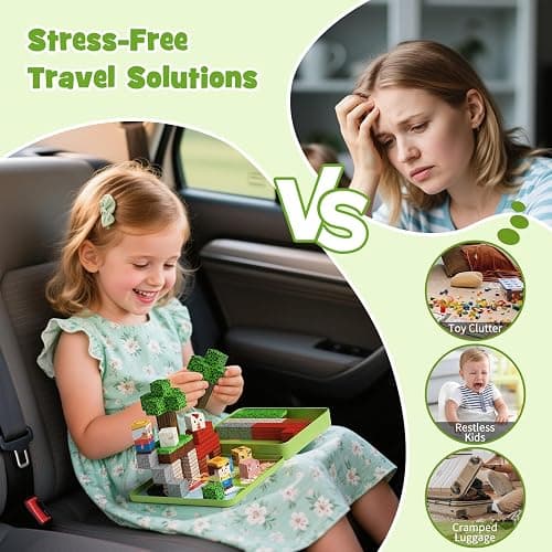 49 Pcs Farm Animals Magnetic Building Blocks Set for Toddlers 3-5, Travel Toys with Iron Storage Box, Magnetic Tiles & Cubes for Kids Ages 4-8, STEM Learning, Portable Play Base for Car Plane Trips thumbnail 5
