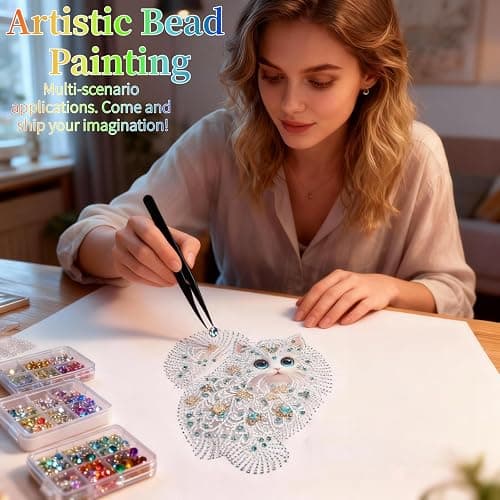 40000 Pcs Jelly Rhinestones for Bedazzling & Nail Art - 3mm Multicolor Flatback Gems, Includes B7000 Glue, Tweezers & Pen - DIY Bedazzler Kit for Diamond Art, Jewelry Making, Crafts (24000 pcs) thumbnail 8