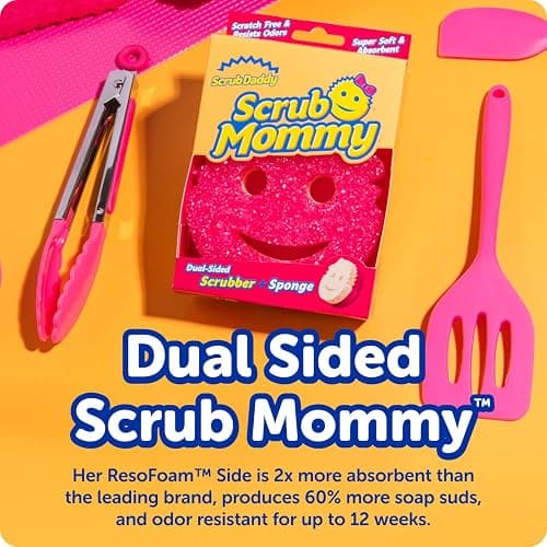 Scrub Daddy Scrub Mommy Sponges - Dish Scrubber + Non-Scratch Cleaning Sponges Kitchen, Bathroom + Multi-Surface Safe - Dual-Sided Dish Sponges for Scrubbing - Online Exclusive (3 Count) thumbnail 2