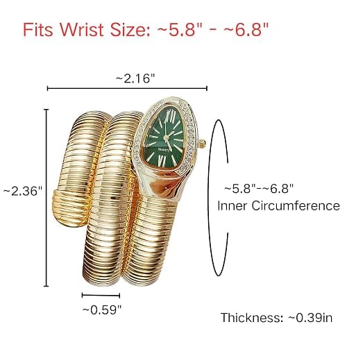 DGCZYXGL Snake Watches for Women, Snake Watch, Snake Shape Bangle Watches, Women's Dressing Snake Shape Bracelet Watch thumbnail 2