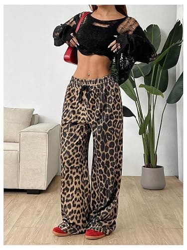 SHENHE Women's See Through Ripped Sweater Gothic Grunge Y2k Crew Neck Crop Sweater Pullover thumbnail 5