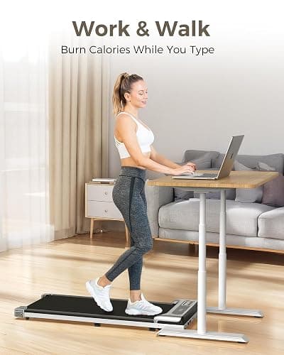 Yagud Under Desk Treadmill, Walking Pad for Home and Office, 2.5 HP Portable Walking Jogging Running Machine with Remote Control and LED Display, Silver thumbnail 2