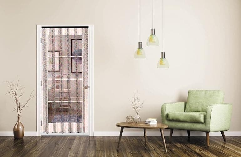 FlavorThings Rainbow Wooden Bead Curtain 36” x 79” – 41 Strands Colorful Boho Doorway Curtain, Bamboo Style Room Divider, Easy Install Hanging Beads for Door, Window & Home Decor(Rainbow) thumbnail 2