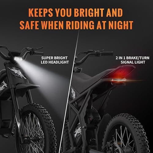 GT73 Electric Dirt Bike for Adults 2000W Electric Bike with 1747Wh(48V 18.2AH*2) Removable Batteries 37MPH/85Mile Range 25" x2" Motorcycle Tires Dual Hydraulic Brakes & Full Suspension (gt73-1) thumbnail 8