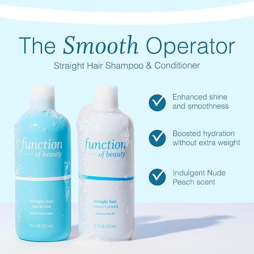 Function of Beauty Straight Hair Shampoo & Conditioner Set - Anti-Frizz | Lightweight & Hydrating - Sulfate-Free Shampoo & Conditioner Duo for Natural Volume & Shine - Oily Hair Care Products thumbnail 2