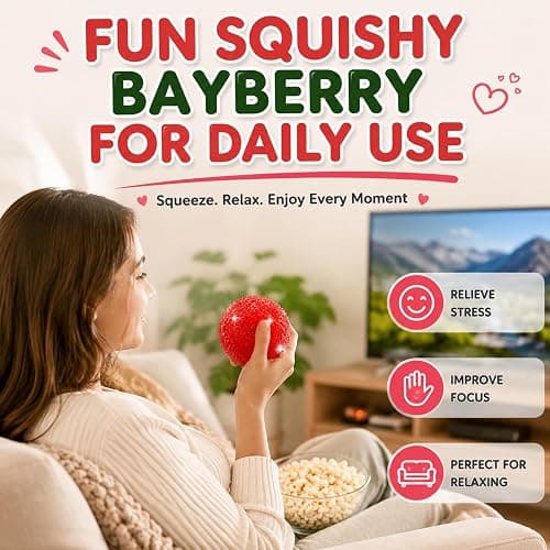 Slushy Bayberry Squishy, Crunchy Squishy Stress Ball for Adult (Blue, Large) thumbnail 8
