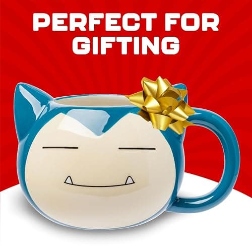 Silver Buffalo Pokemon Snorlax Face Ceramic 3D Sculpted Mug, 20 Ounces thumbnail 6