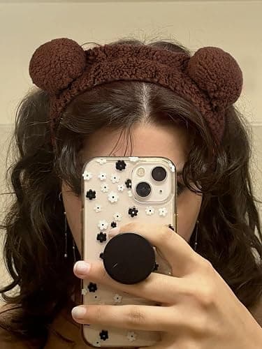6PCS Animal Ear Spa Headbands Face Wash Headband Cute Make Up Hairband Fuzzy Cat Head Band Soft Skincare Hair Accessories for Women Girls thumbnail 2