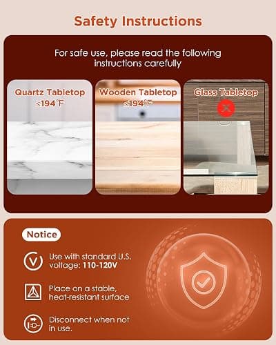 FEPPO Food Warming Mat, Upgrade High-tech Graphene Heating Film, Fast Full Surface Electric Warming Tray with 6 Level Adjustable Temperature and 6 Hours Timer, Roll Up Food Warmers for Parties Buffet thumbnail 8