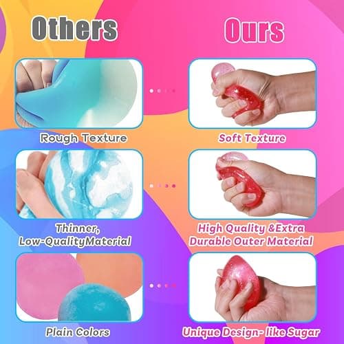Fidget Toys Squishy Water Drop, Stress Cube Squishies Anxiety Stress Relief, Squishy Stress Cube- Malt Sugar Balls, Sensory Ball for Kids with Autism thumbnail 5